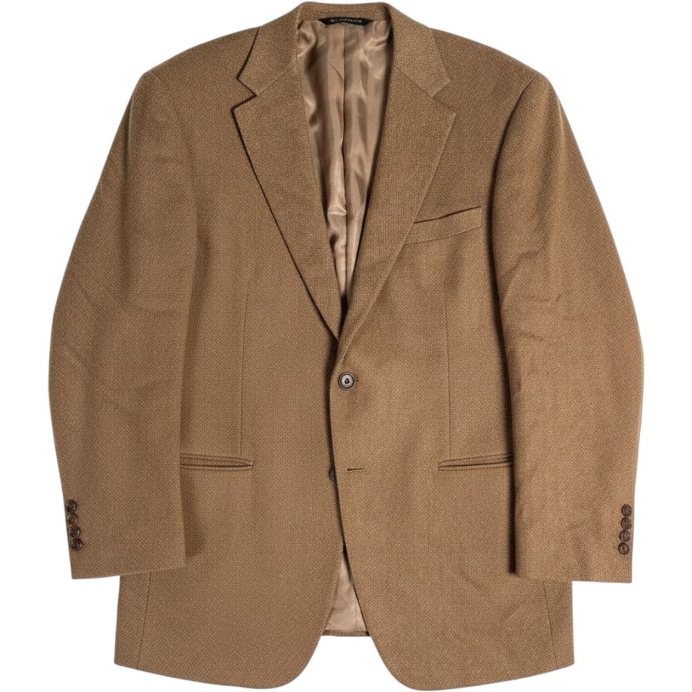 Samuelsohn H Stockton Atlanta 100% Camel Hair Blazer Tan 40 Reg Made in Canada